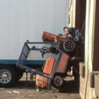 Forklift Pallet Crashing Off Dock