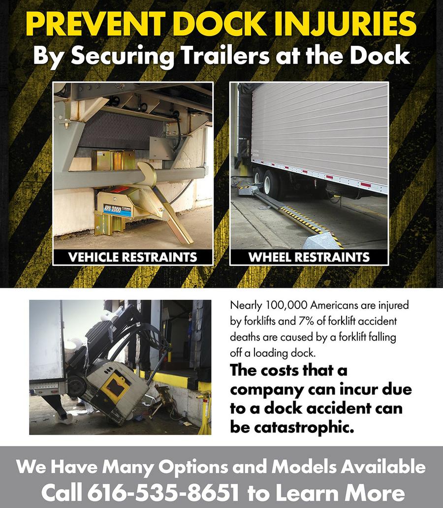 Prevent Dock Injuries with vehicle and wheel restraints