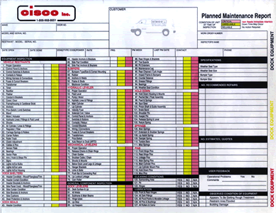 Periodic Planned Dock Maintenance Checksheet